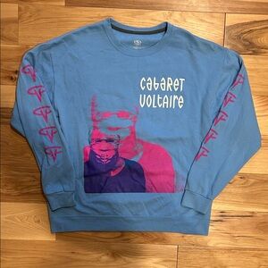 Cabaret Voltaire - Micro-Phonies baby blue sweatshirt. Size Large